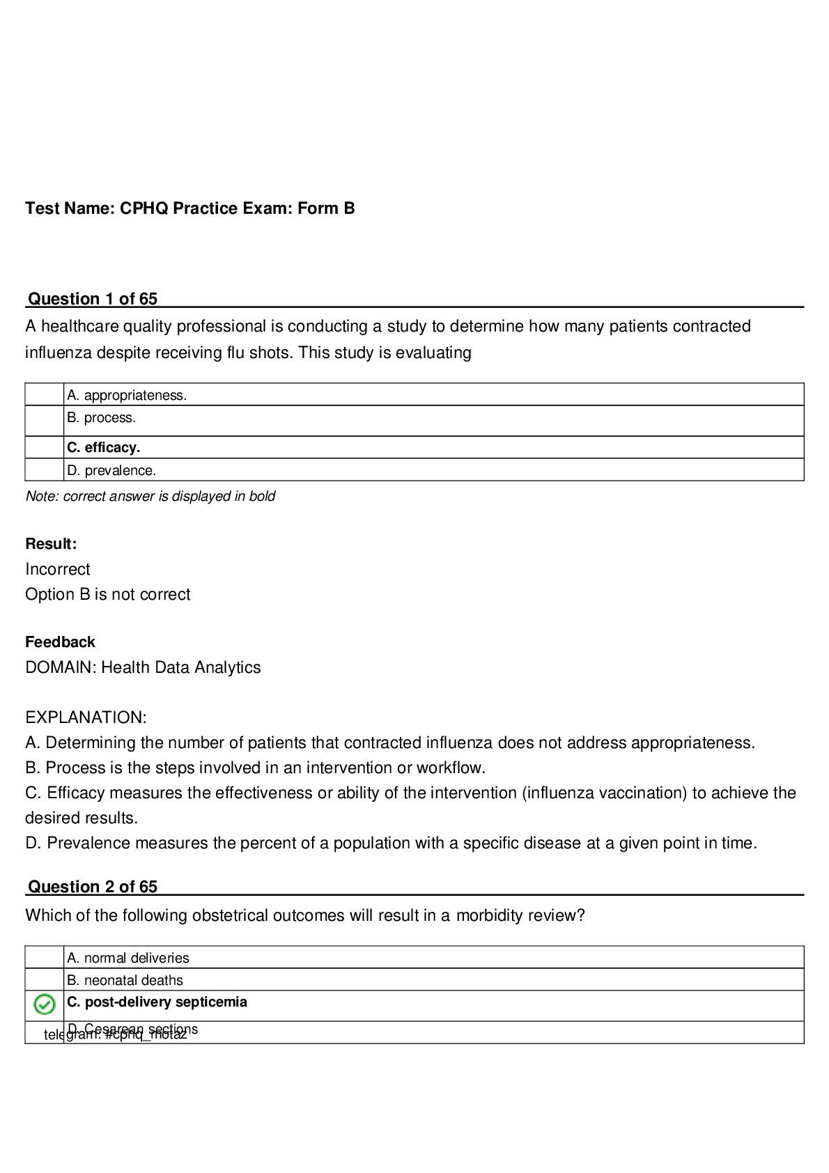 CPHQ (Certified Professional in Healthcare Quality) Exam Prep